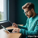 Python으로 크롤러 제작하기 - **Prompt: The Seamless Flow of Information**
    A relaxed young professional, wearing a stylish but...